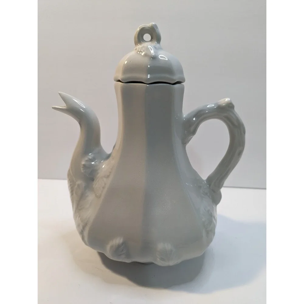 Ironstone‎ vintage grape leaf pattern coffee pot